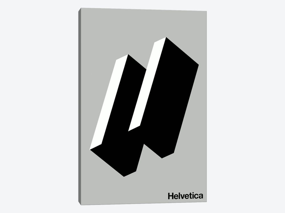 Happy Helvetica by The Usual Designers 1-piece Canvas Wall Art