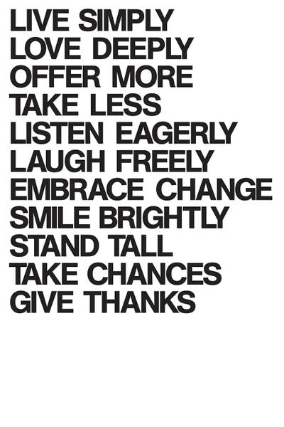 Bold Statements: For A Better Life (Black On White) by The Usual Designers