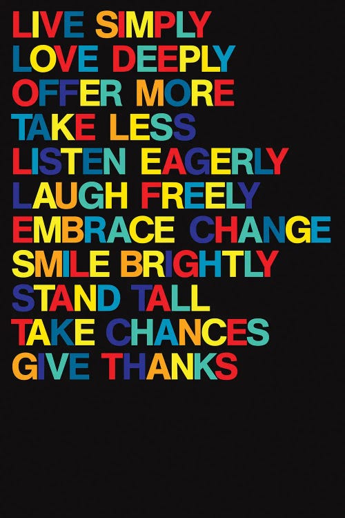 For A Better Life (Colors On Black) by The Usual Designers wall art