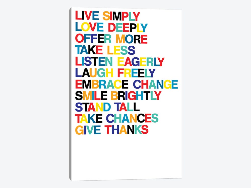 For A Better Life (Colors On White) by The Usual Designers 1-piece Art Print