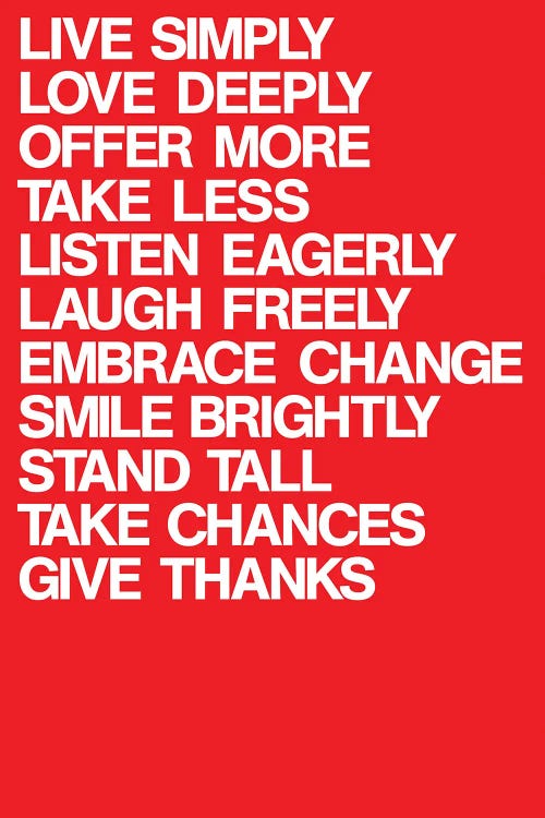 For A Better Life (White On Red) by The Usual Designers wall art