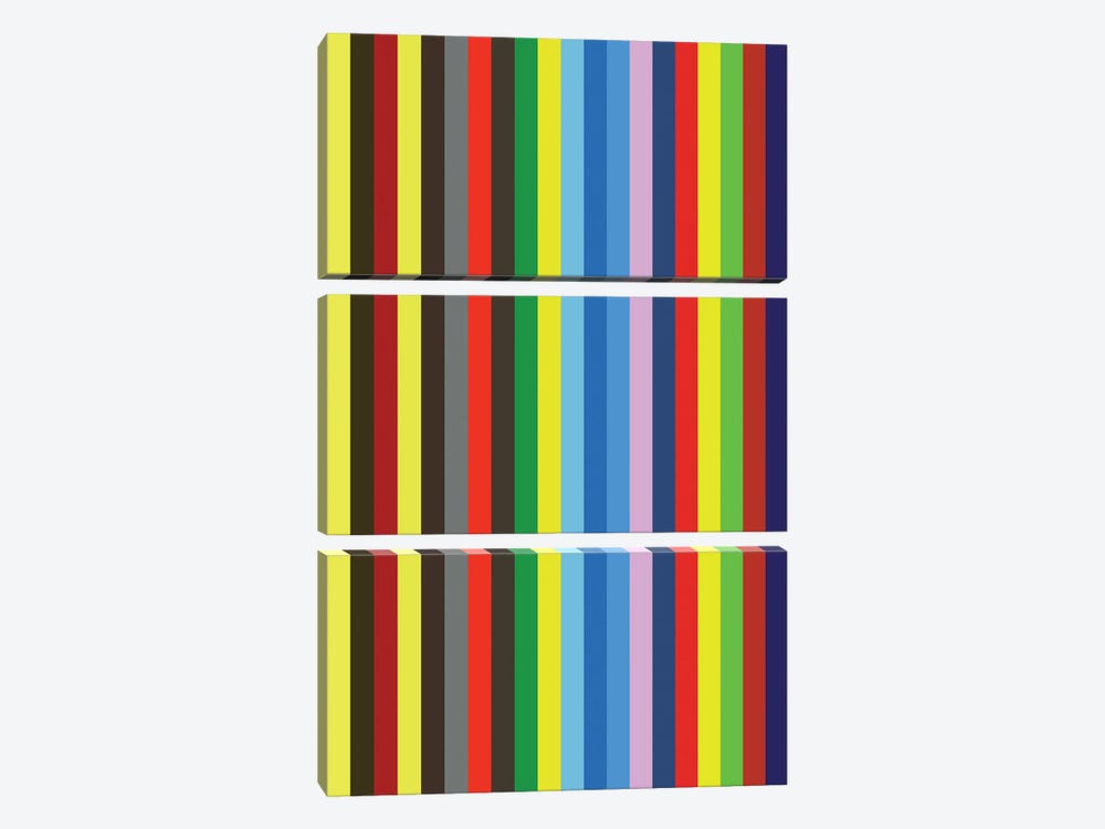 Stripes by The Usual Designers 3-piece Canvas Art