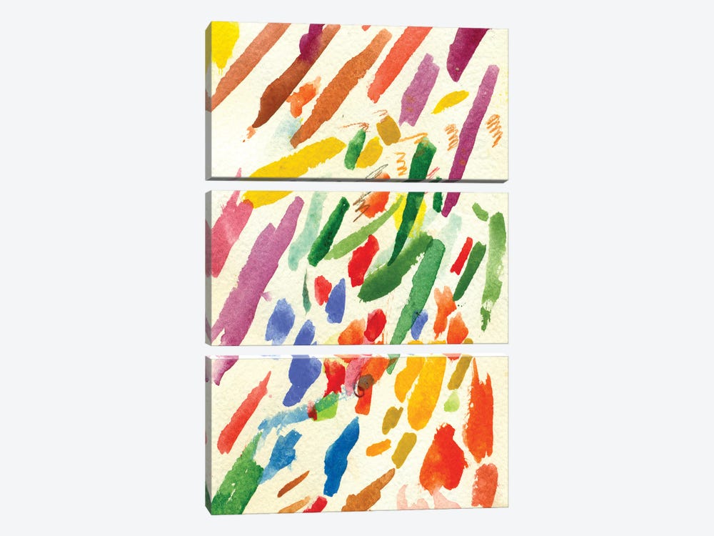 Strokes I by The Usual Designers 3-piece Canvas Wall Art