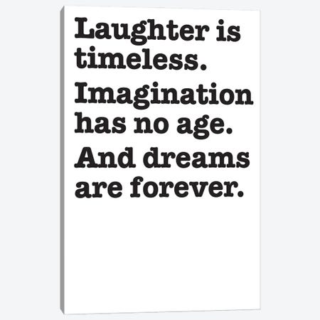 Imagination And Dreams (Black) Canvas Print #USL144} by The Usual Designers Canvas Art Print