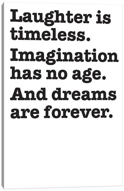 Imagination And Dreams (Black) Canvas Art Print - The Usual Designers