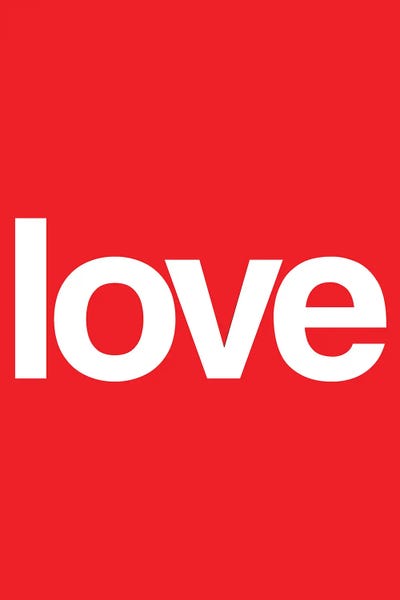 Love by The Usual Designers acrylic art print