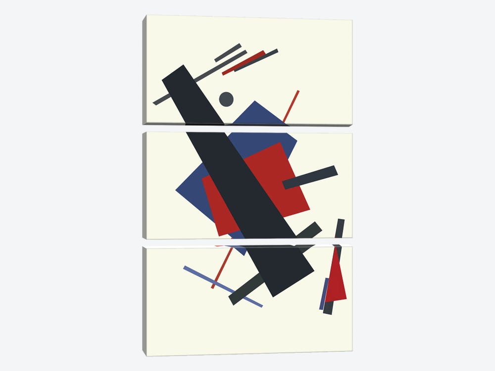 Suprematism VI by The Usual Designers 3-piece Canvas Print