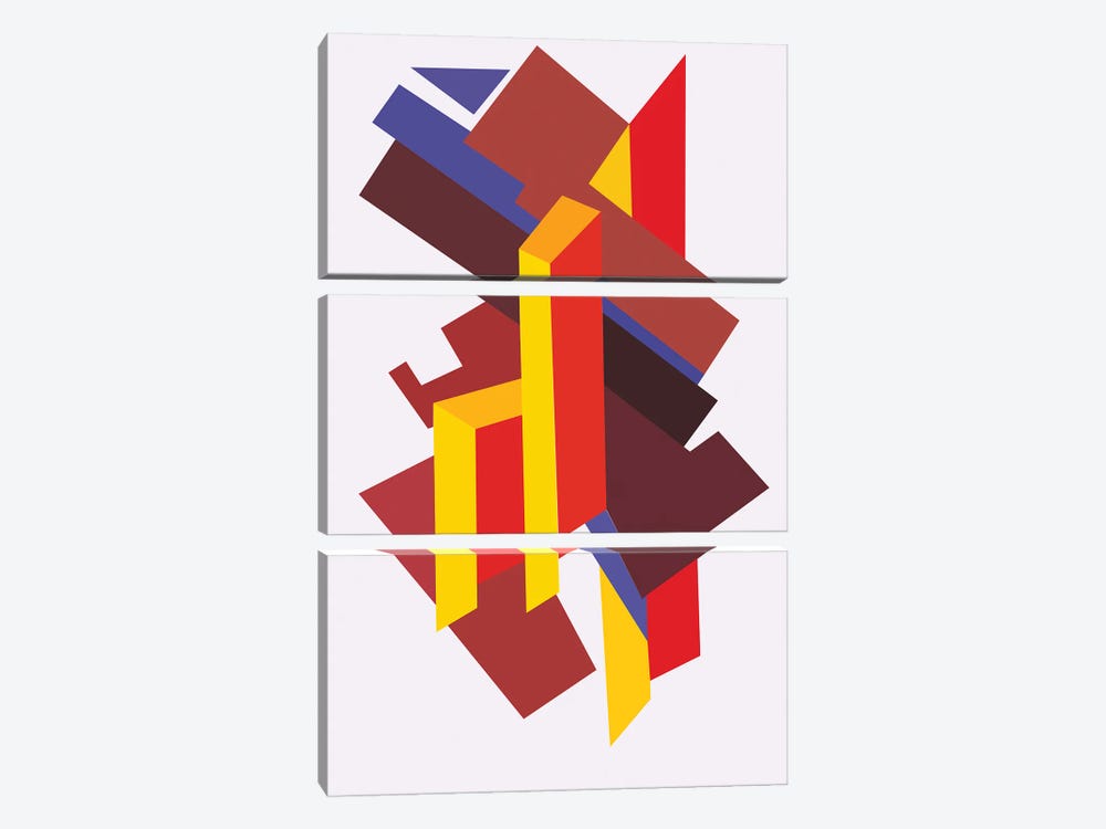 Suprematism IX by The Usual Designers 3-piece Canvas Artwork