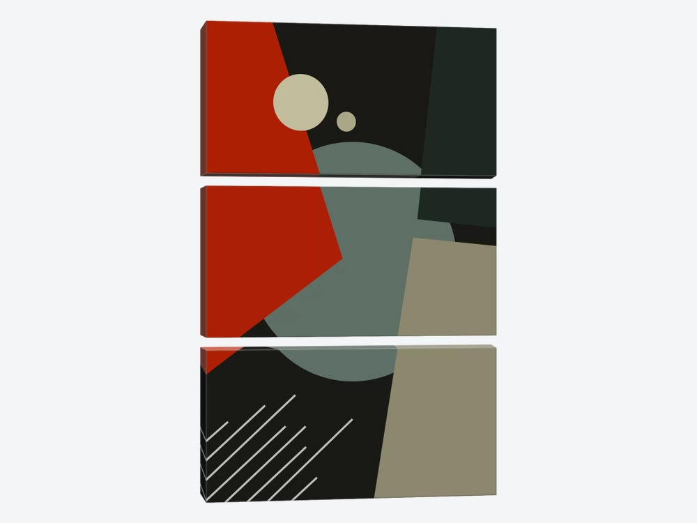 Bauhaus Going To Mars by The Usual Designers 3-piece Canvas Artwork