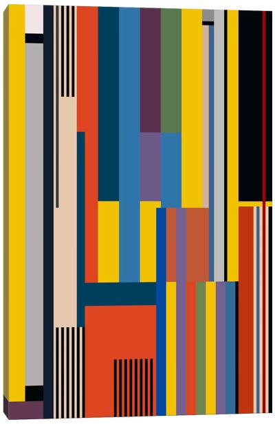 Bauhaus Rising Canvas Art Print - Linear Abstract Art