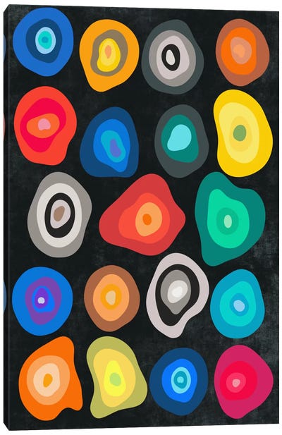 Cells Canvas Art Print - Circular Abstract Art