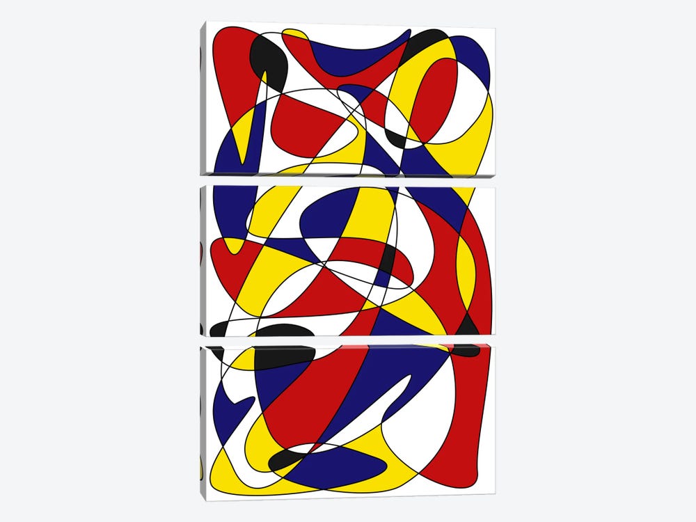 Mondrian And Gauss by The Usual Designers 3-piece Art Print
