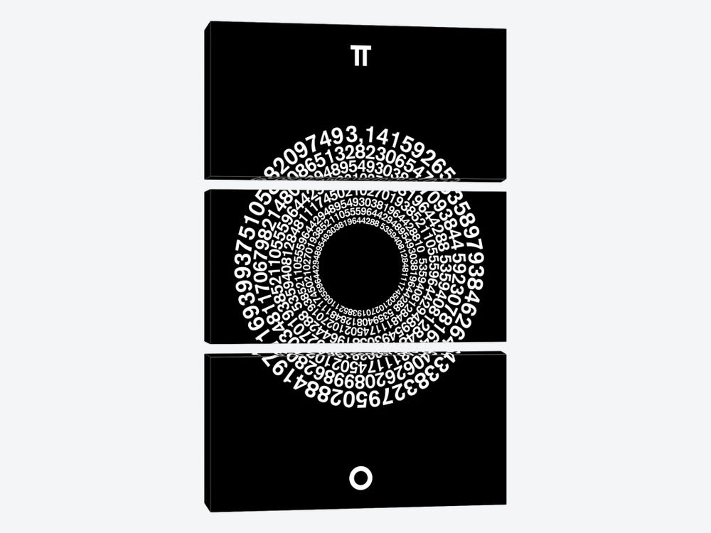 Transcendence Of Pi by The Usual Designers 3-piece Canvas Art