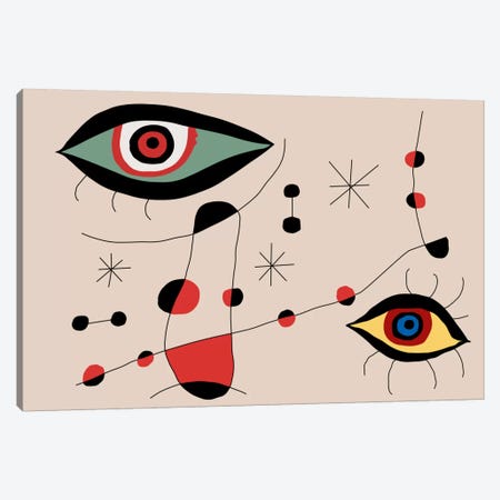 Tribute To Miro Canvas Print #USL91} by The Usual Designers Canvas Art Print