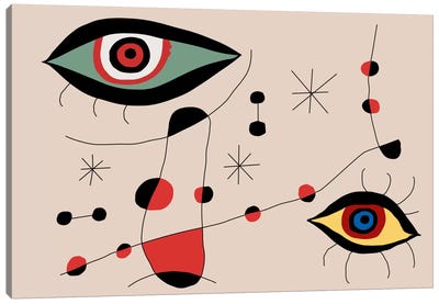 Tribute To Miro Canvas Art Print - The Usual Designers