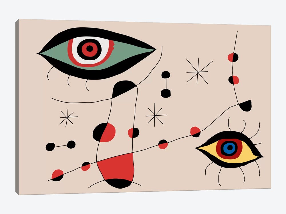 Tribute To Miro by The Usual Designers 1-piece Canvas Print
