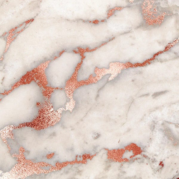 UtArt: Girly Trend Marble With Glamour Copper Veins by UtArt