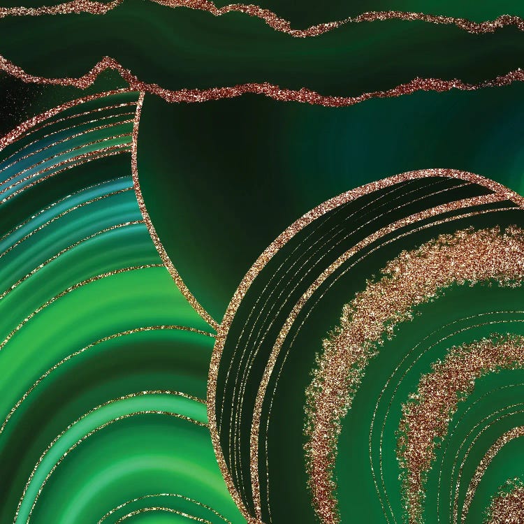 Gold And Green Marble Landscape