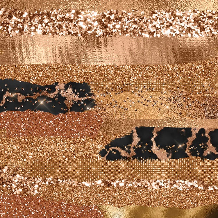 Gold Copper Trendy Girly Texture