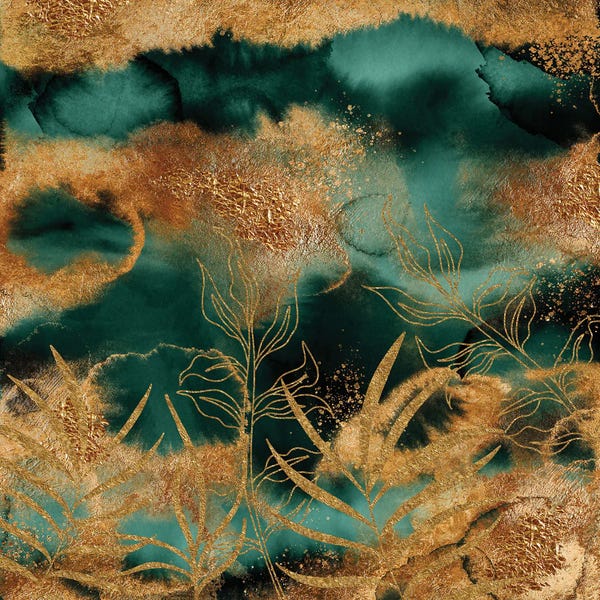 UtArt: Gold Garden I by UtArt