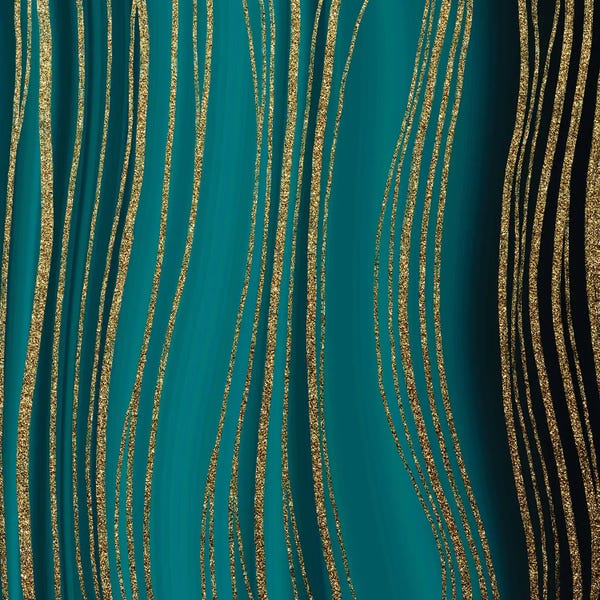 UtArt: Gray And Emerald Marble by UtArt