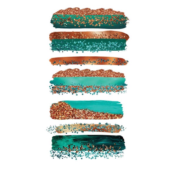 Green And Copper Glamour Strokes.Png