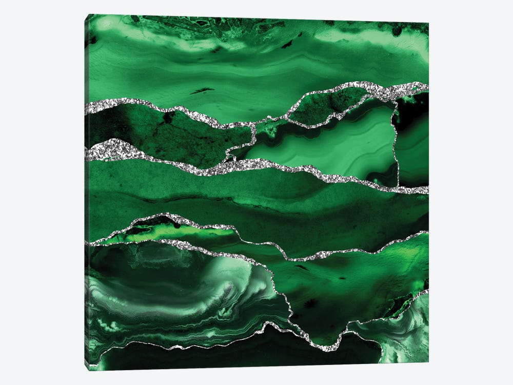 Green Marble by UtArt 1-piece Art Print