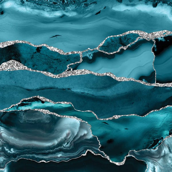 UtArt: Ice Blue Marble by UtArt