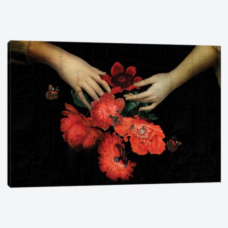 Jan Davindsz De Heem Hands Holding Bouquet Of Poppies Canvas Print #UTA130} by UtArt Canvas Art