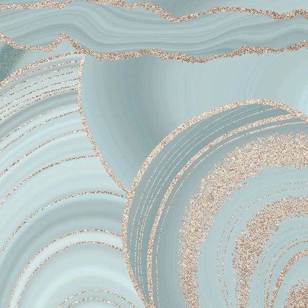 UtArt: Light Gray And Gold Marble Landscape by UtArt