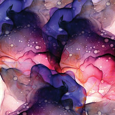 Liquid Art Night Thunderstorm by UtArt framed canvas print