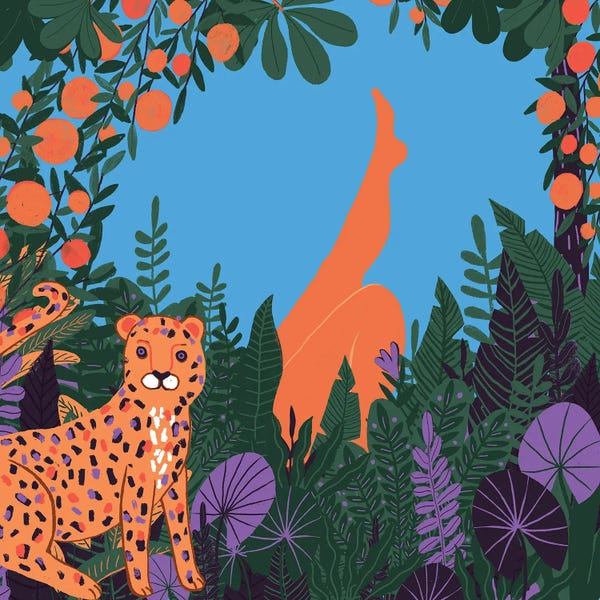UtArt: Modern Girl In Jungle by UtArt
