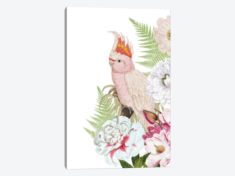 Parrot In Flower Jungle by UtArt 1-piece Art Print