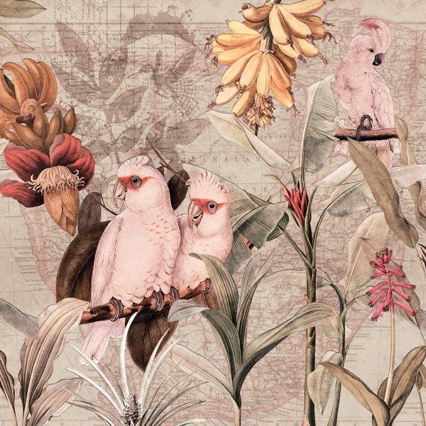 UtArt: Parrots In Fruits Jungle by UtArt