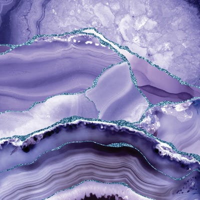 Purple Agate II by UtArt framed canvas print