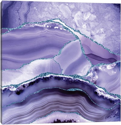 Purple Agate II Canvas Art Print - Purple Abstract Art