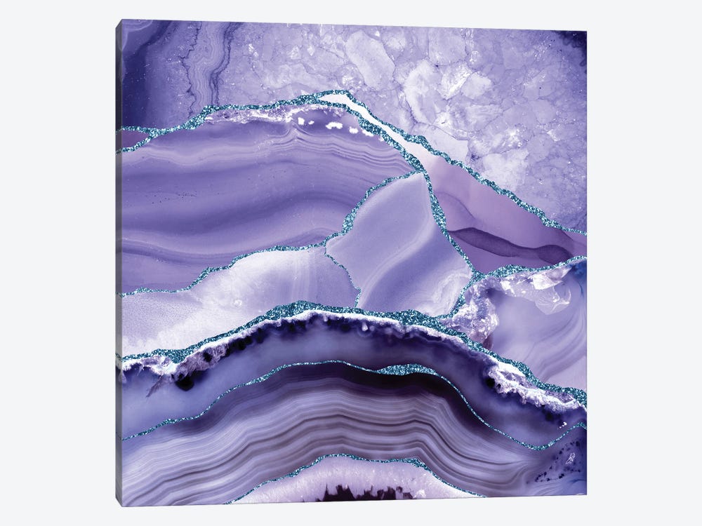 Purple Agate II by UtArt 1-piece Canvas Art Print