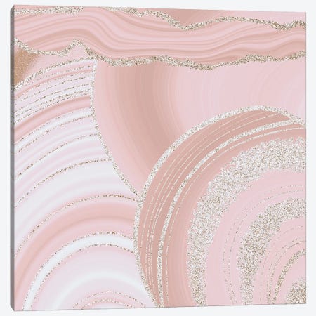 Abstract Blush Agate And Marble Slices Canvas Print #UTA18} by UtArt Canvas Art Print