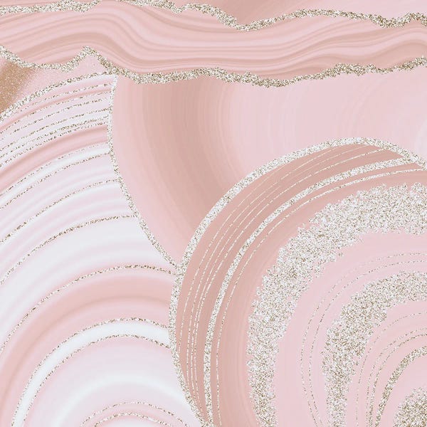 UtArt: Abstract Blush Agate And Marble Slices by UtArt