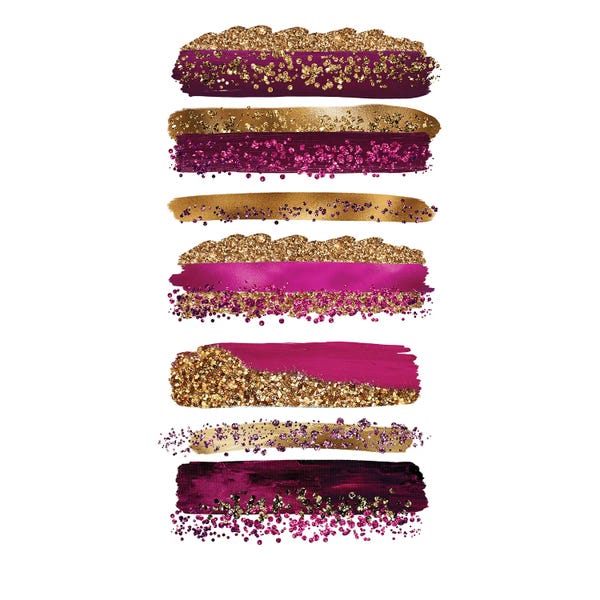 UtArt: Purple And Gold Glamour Strokes by UtArt