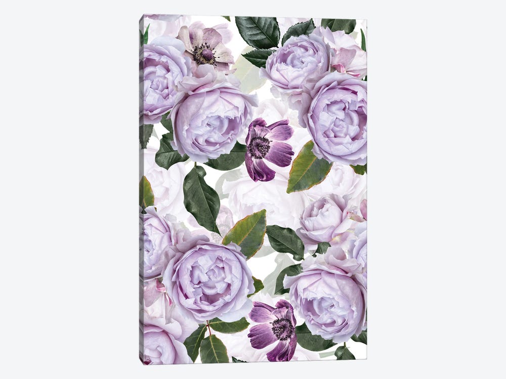 Purple Real Roses by UtArt 1-piece Canvas Artwork