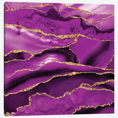 Purple Thunderstorm Marble Canvas Print #UTA195} by UtArt Canvas Print