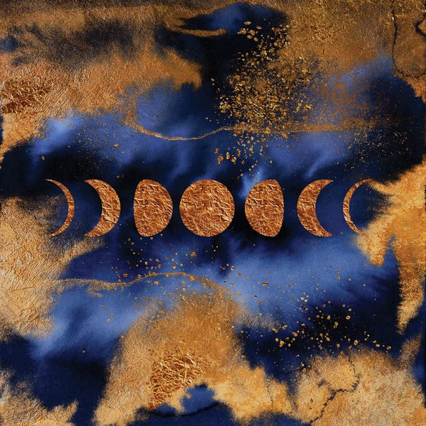 Blue & Gold: Rising Of The Moon by UtArt
