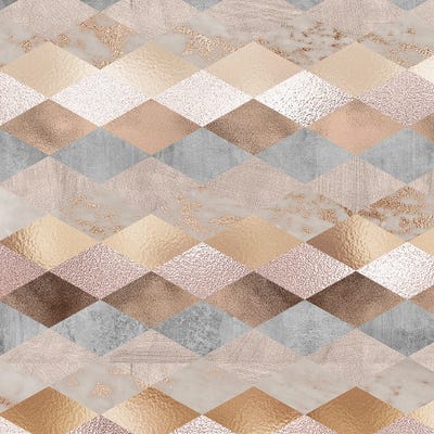 Trendy Copper Marble Pattern by UtArt metal wall art