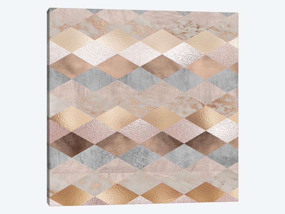 Trendy Copper Marble Pattern by UtArt 1-piece Canvas Wall Art
