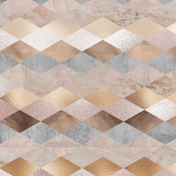 Art Deco: Trendy Copper Marble Pattern by UtArt