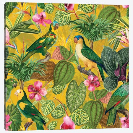 Tropical Bird Garden Canvas Print #UTA218} by UtArt Art Print