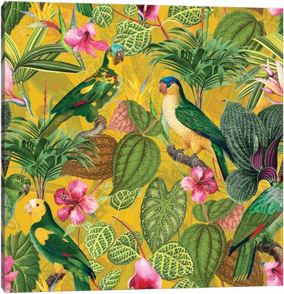 Tropical Bird Garden Canvas Art Print - UtArt