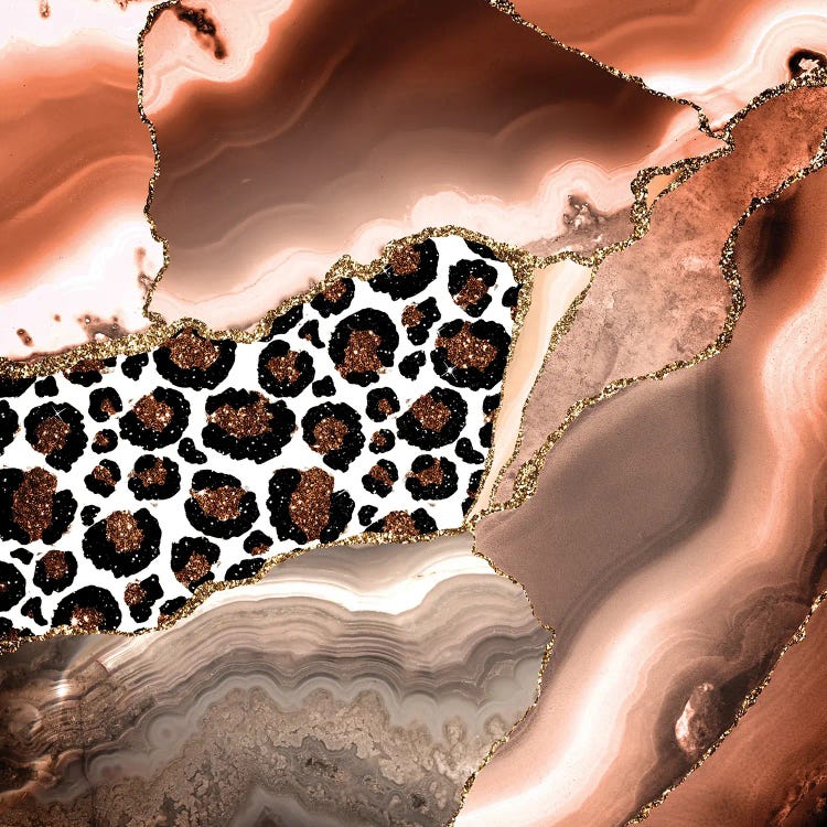 Abstract Copper Marble With Exotic Animal Skin