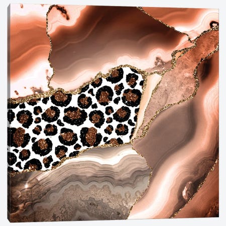 Abstract Copper Marble With Exotic Animal Skin Canvas Print #UTA21} by UtArt Canvas Artwork
